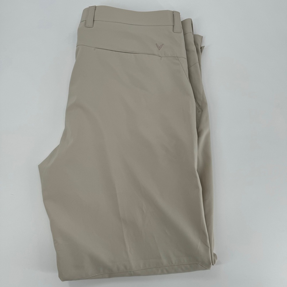 Callaway Mens‎ Golf Pants Beige Straight Leg Flat Front Size 36x30
